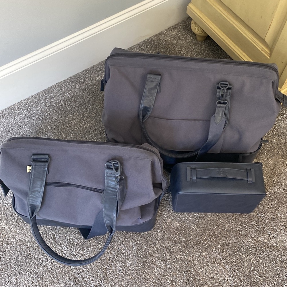 Beis Luggage Set - Weekender, Mini Weekender, Cosmetics Case